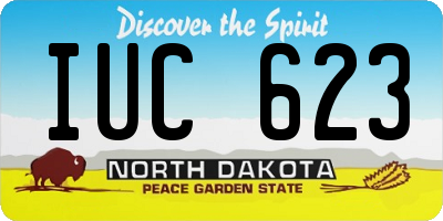 ND license plate IUC623