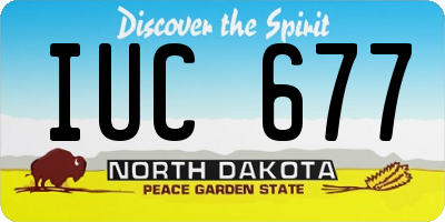 ND license plate IUC677