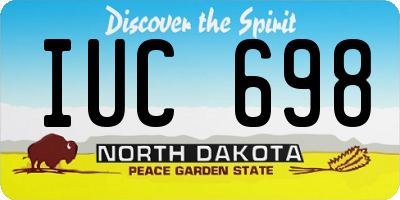 ND license plate IUC698