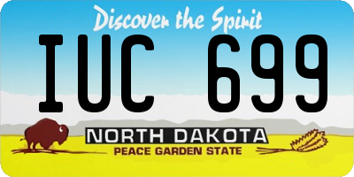 ND license plate IUC699