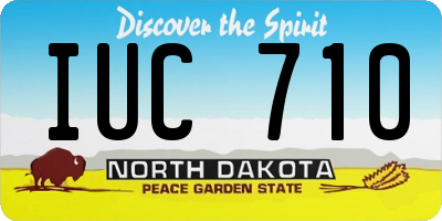 ND license plate IUC710