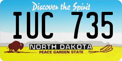 ND license plate IUC735