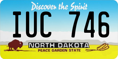 ND license plate IUC746