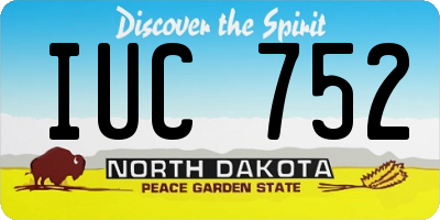 ND license plate IUC752