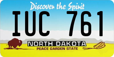 ND license plate IUC761