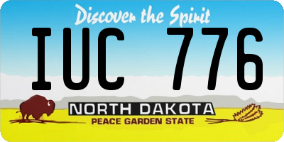 ND license plate IUC776