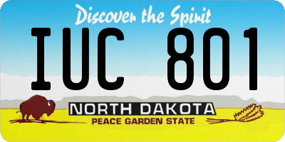 ND license plate IUC801