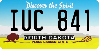 ND license plate IUC841