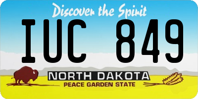 ND license plate IUC849
