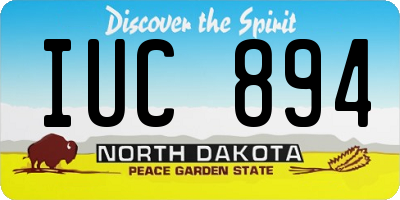 ND license plate IUC894