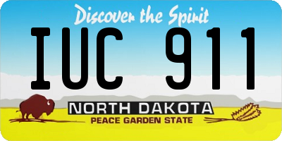 ND license plate IUC911