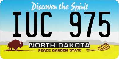 ND license plate IUC975