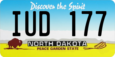 ND license plate IUD177