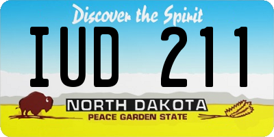 ND license plate IUD211