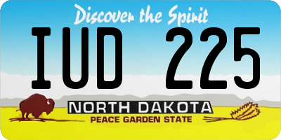 ND license plate IUD225