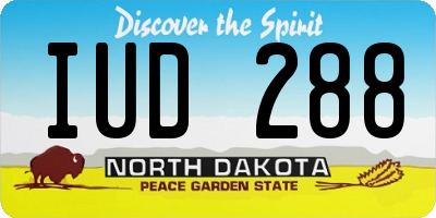 ND license plate IUD288