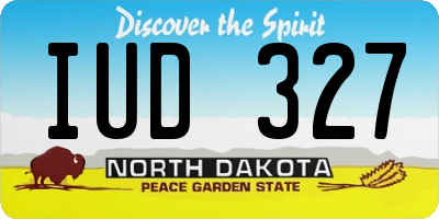 ND license plate IUD327