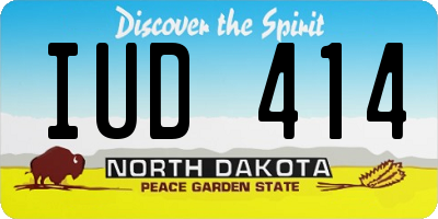 ND license plate IUD414