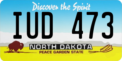 ND license plate IUD473