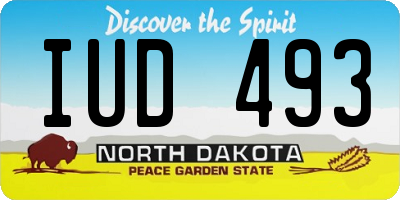 ND license plate IUD493
