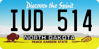 ND license plate IUD514