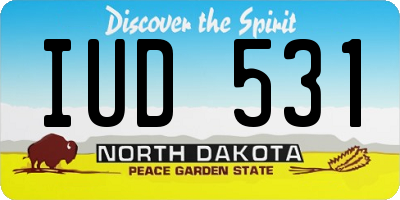 ND license plate IUD531