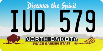 ND license plate IUD579