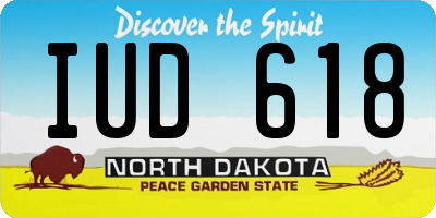 ND license plate IUD618
