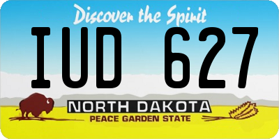 ND license plate IUD627