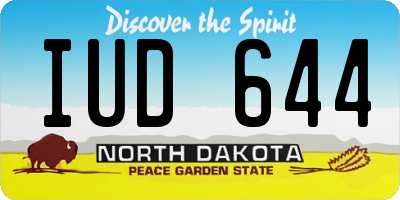 ND license plate IUD644