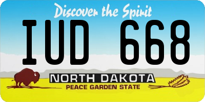 ND license plate IUD668