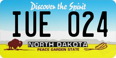 ND license plate IUE024