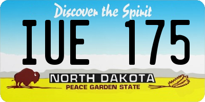 ND license plate IUE175