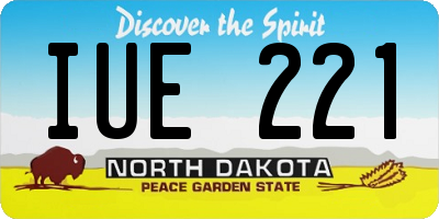 ND license plate IUE221