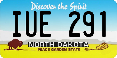 ND license plate IUE291