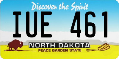 ND license plate IUE461