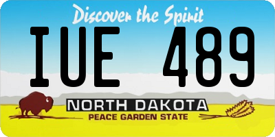 ND license plate IUE489