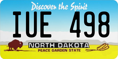 ND license plate IUE498