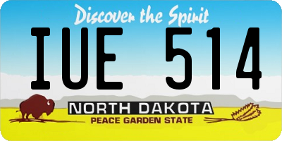ND license plate IUE514