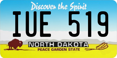 ND license plate IUE519
