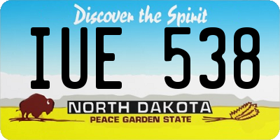 ND license plate IUE538