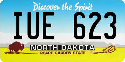 ND license plate IUE623