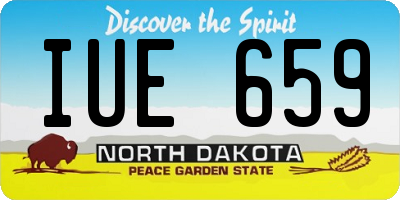 ND license plate IUE659