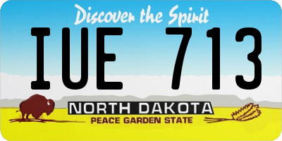 ND license plate IUE713