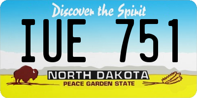 ND license plate IUE751
