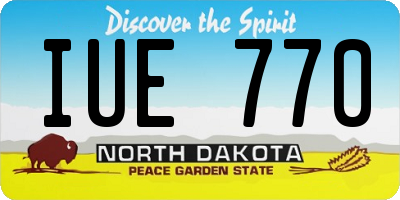 ND license plate IUE770