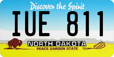 ND license plate IUE811