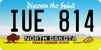 ND license plate IUE814
