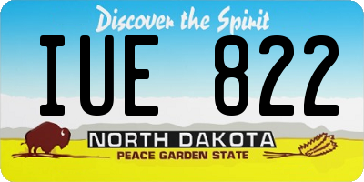 ND license plate IUE822