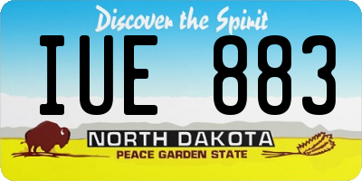 ND license plate IUE883